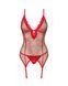 Красивый корсет с трусиками Obsessive Jollymore corset Red, размер XS/S картинка 3