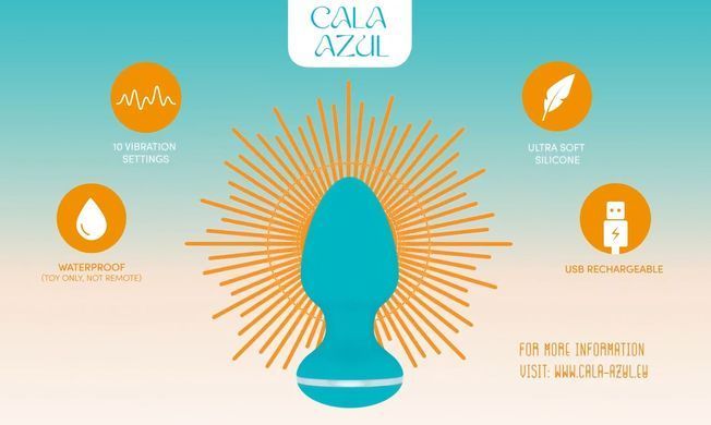 Анальная вибропробка Cala Azul Blanca Vibrating anal plug (диаметр 4 см) картинка