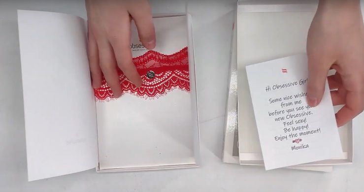Кружевной чокер на шею с подвеской Obsessive Bergamore choker, красный картинка