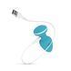 Анальная вибропробка Cala Azul Blanca Vibrating anal plug (диаметр 4 см) картинка 10