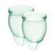 Набір менструальних чаш Satisfyer Feel Confident light green, світло-зелений (15 і 20 мл) зображення