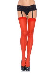 Панчохи під пояс Leg Avenue Sheer Stockings + PLUS SI Red зображення
