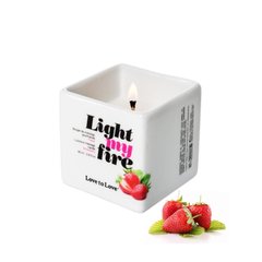 Масажна свічка Love To Love LIGHT MY FIRE Strawberry Полуниця (80 мл) зображення