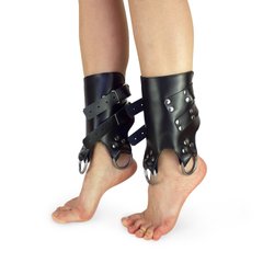 Кожаные поножи-манжеты для подвеса за ноги Art of Sex Leg Cuffs For Suspension картинка