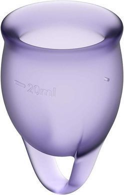 Набір менструальних чаш Satisfyer Feel Confident lila, фіолетовий (15 і 20 мл) зображення