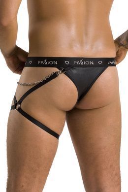 Мужские стринги с гартером Passion 058 THONG BILL black, размер S/M картинка