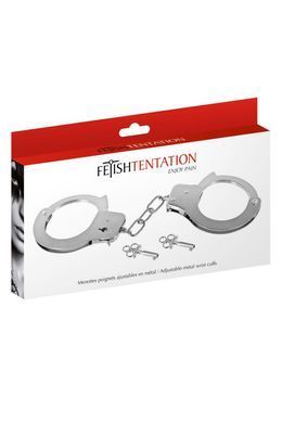 Наручники металлические с ключами Fetish Tentation Adjustable metal wrist cuffs картинка
