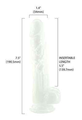 Перлинний фалоімітатор на присосці + віброкуля ADDICTION Pearl by Addiction 7,5″ Dong (діаметр 3,4 см) зображення