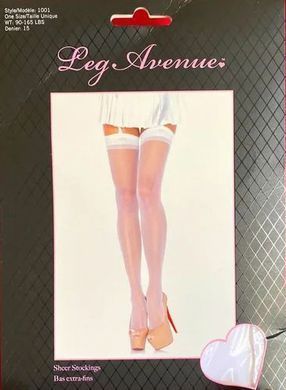 Чулки под пояс Leg Avenue Sheer Stockings + PLUS SI Red картинка