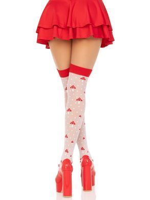 Панчохи з мухоморами Leg Avenue Polka Dot Mushroom Thigh Highs One Size картинка