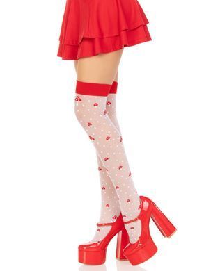 Панчохи з мухоморами Leg Avenue Polka Dot Mushroom Thigh Highs One Size картинка