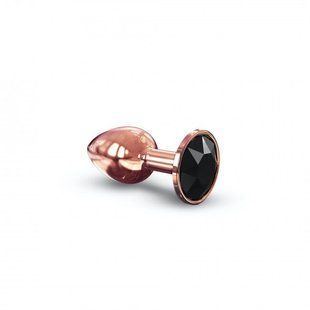 Металлическая анальная пробка с черным кристаллом Dorcel Diamond Plug, размер S (диаметр 2,7 см) картинка