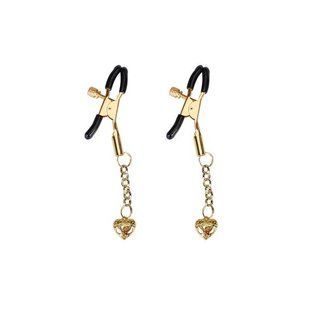 Затискачі для сосків з серцем Liebe Seele Hollow Heart Nipple Clamps Gold зображення