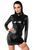 Закрытое платье на молнии Noir Handmade F330 Powerwetlook mini dress, размер S картинка