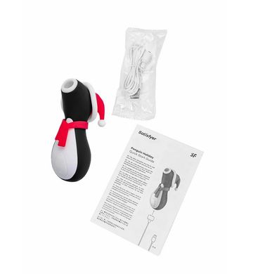 Вакуумний кліторальний стимулятор у шапочці та шарфі Satisfyer Penguin Holiday Edition зображення