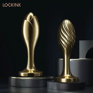 Металева анальна пробка Хвіст поні LOCKINK SEVANDA White Pony-Tail Anal Rose-shape Plug зображення