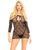 Прозора сукня з сердечками Leg Avenue Heart net mini dress One Size Black зображення