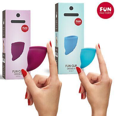 Менструальна чаша Fun Factory FUN CUP SIZE A, бірюзова (діаметр 4 см, об&rsquo;єм 20 мл) зображення