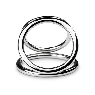 Потрійне ерекційне кільце Sinner Gear Unbendable Triad Chamber Metal Cock and Ball Ring - Large зображення