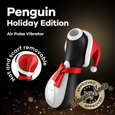 Вакуумний кліторальний стимулятор у шапочці та шарфі Satisfyer Penguin Holiday Edition зображення