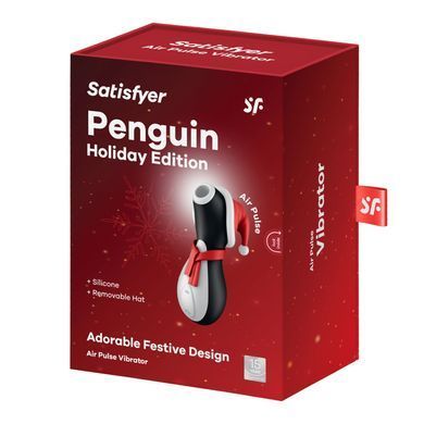 Вакуумний кліторальний стимулятор у шапочці та шарфі Satisfyer Penguin Holiday Edition зображення