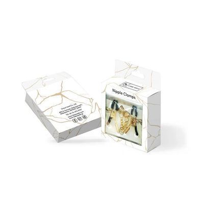Затискачі для сосків з серцем Liebe Seele Hollow Heart Nipple Clamps Gold зображення