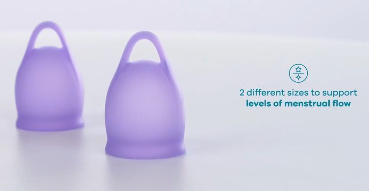Набір менструальних чаш Satisfyer Feel Confident lila, фіолетовий (15 і 20 мл) зображення