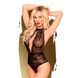 Боди с глубоким декольте и высокими трусиками Penthouse Toxic Powder Black, размер M/L картинка