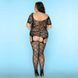 Бодистокинг с имитацией чулок JSY "Вульгарная Грейс" Plus Size, Black картинка 2