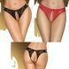 Мереживні трусики-тонг з доступом Penthouse Naughty valentine Red, розмір S/M картинка 5