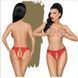 Мереживні трусики-тонг з доступом Penthouse Naughty valentine Red, розмір S/M картинка 1