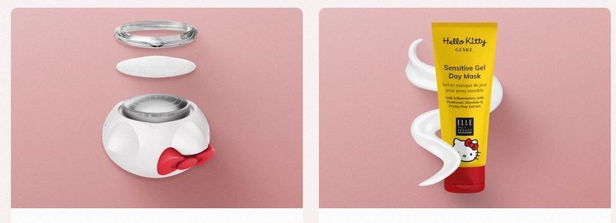 Дневная маска для сияния кожи GESKE Luminizing Day Mask by Hello Kitty Oval by Hello Kitty Head (50 мл + 25 салфеток) картинка